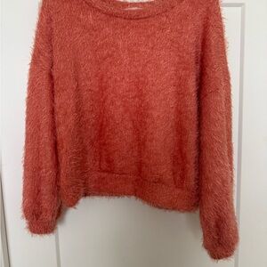 Orange fuzz sweater